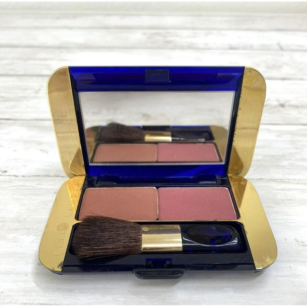 Estee Lauder All Day Powder Blush Sepia-32 & Potpurri-27 Discontinued NEW Mirror